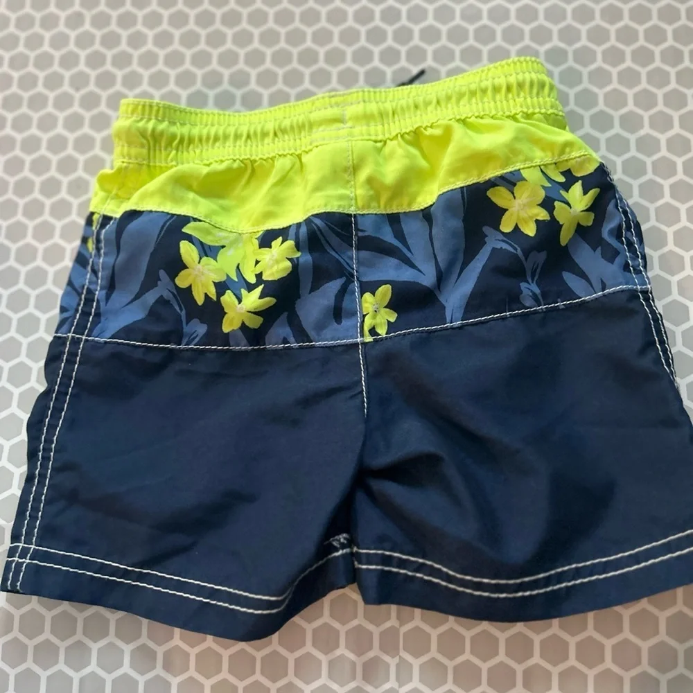 OshKosh B'gosh Neon Yellow Toddler Swim Shorts. Beach Summer size 24M